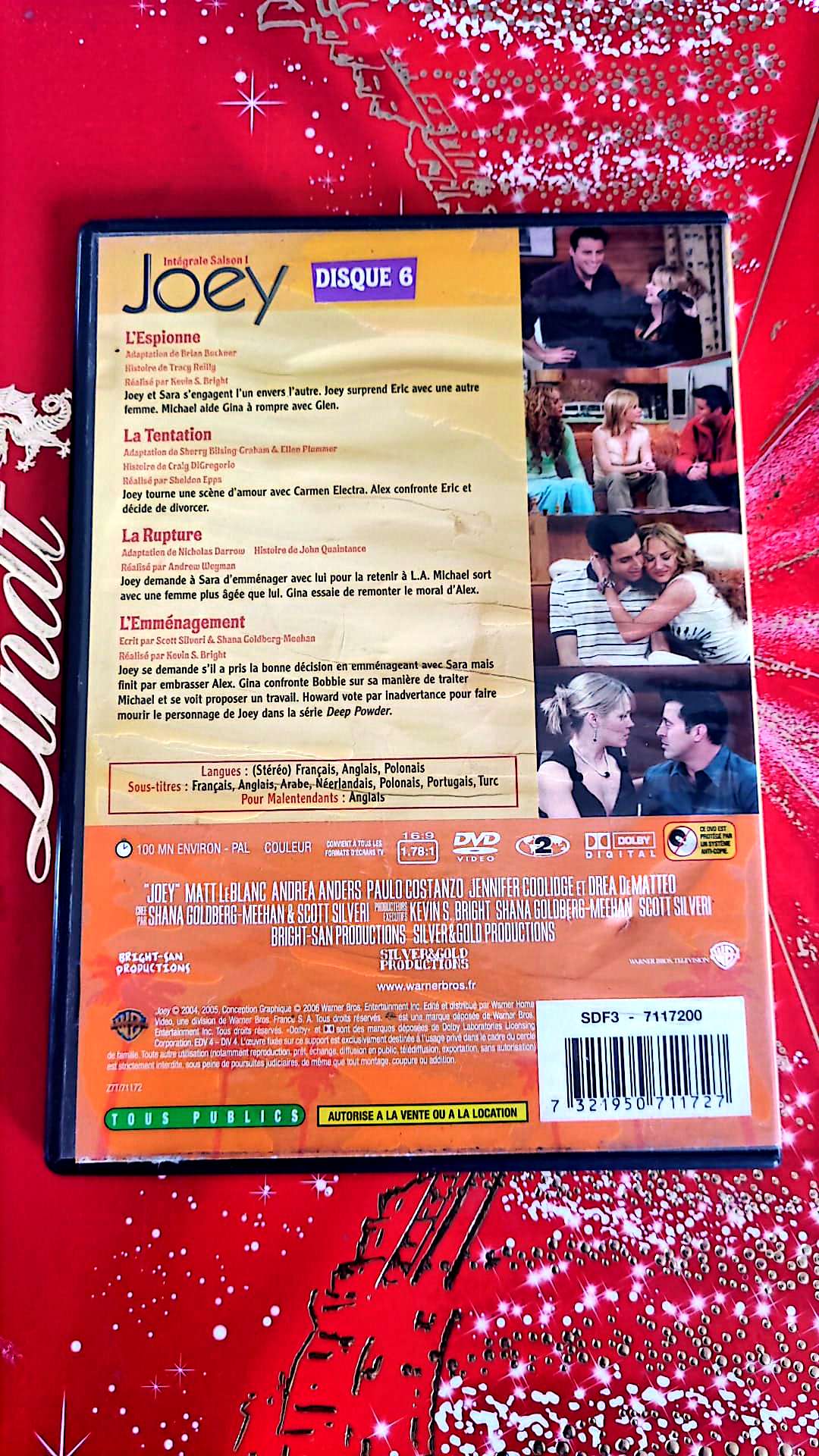 DVD joey saison 1 disque 6 épisodes 21-24