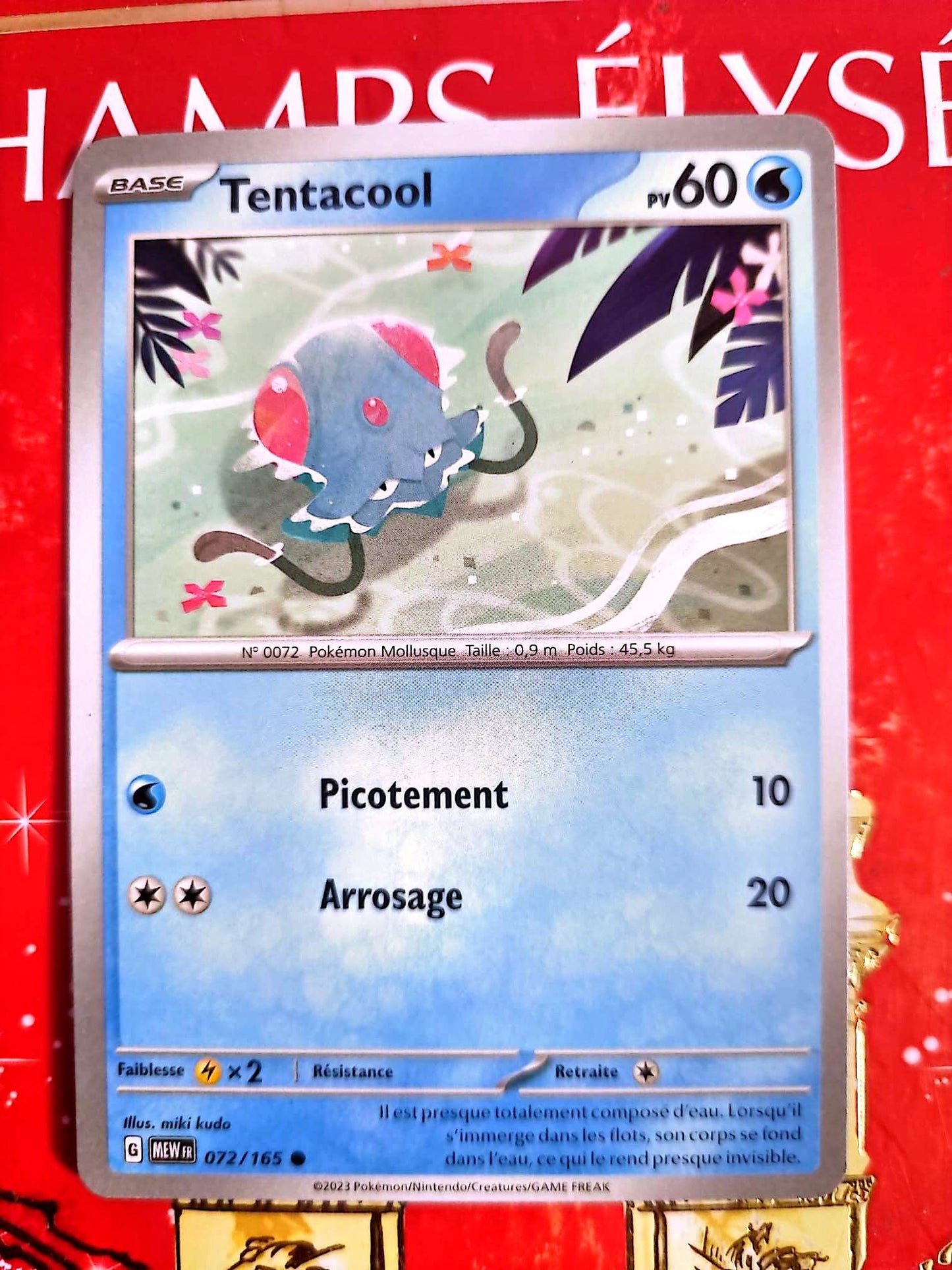 Carte Pokémon Tentacool 072/165 – Épée et Bouclier 151 – Carte Officielle carte pokemon
