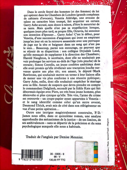 Une certaine justice – P. D. James – Roman Policier livre