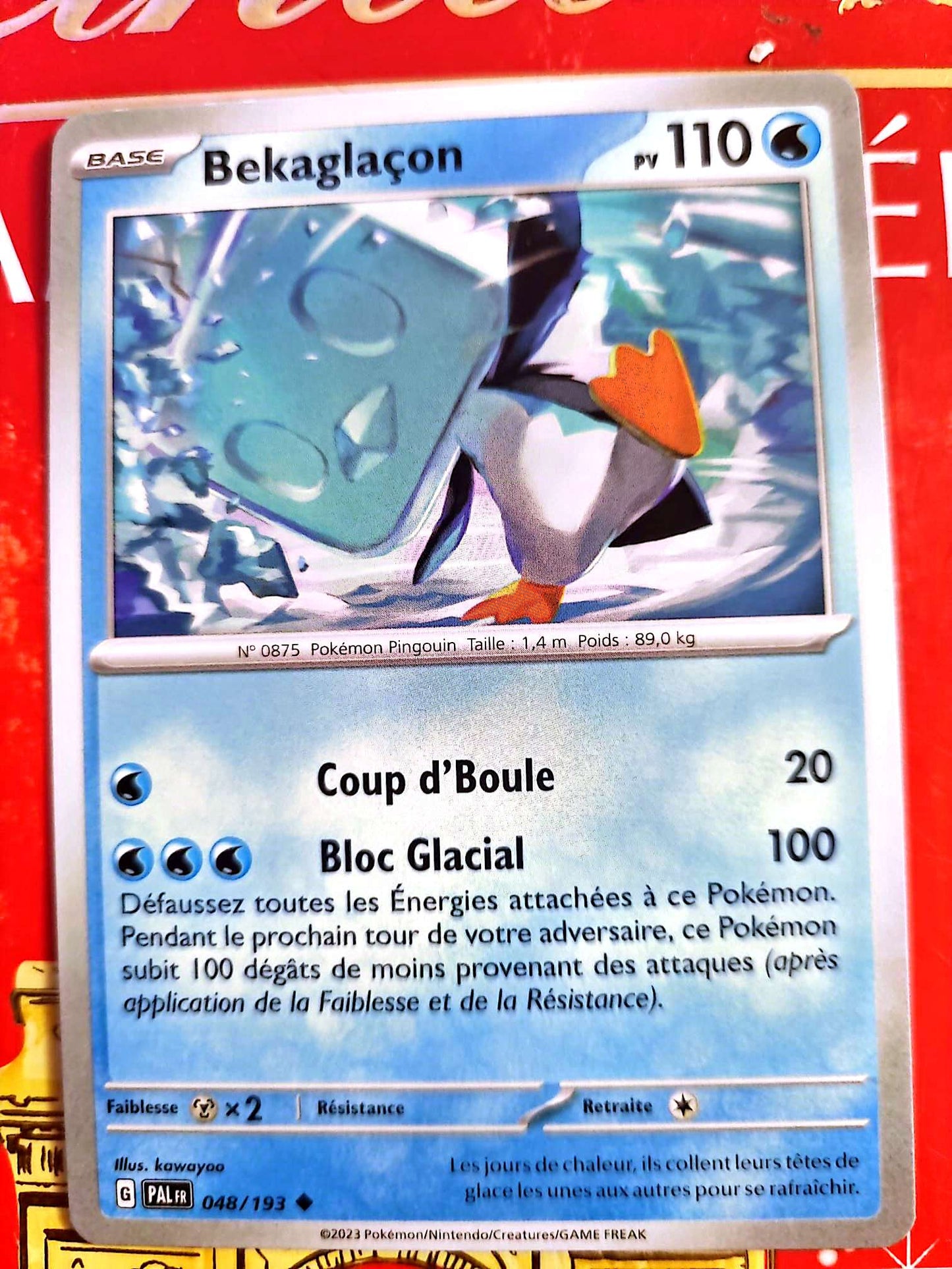 Carte Pokémon Bekaglaçon 048/193 – Écarlate et Violet – Carte Officielle carte pokemon