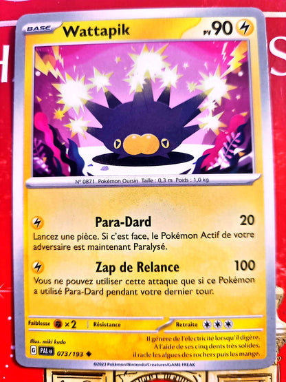 Carte Pokémon Wattapik 073/193 – Écarlate et Violet – Carte Officielle carte pokemon