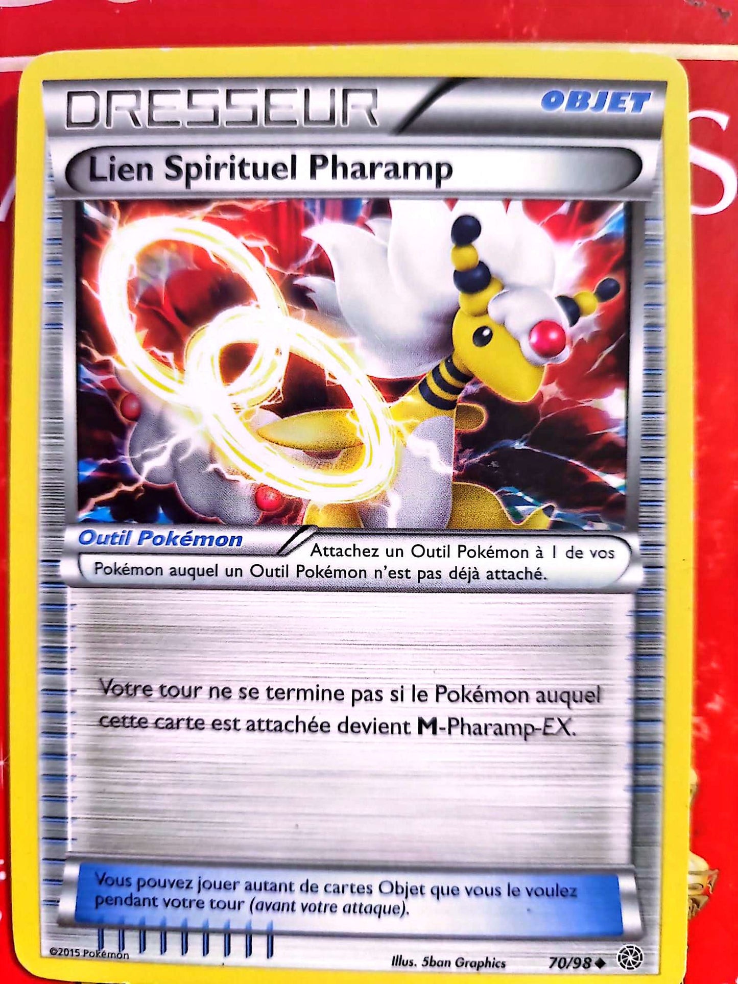 Carte Dresseur Pokémon Lien Spirituel Pharamp 70/98 – XY Origines Antiques carte pokemon
