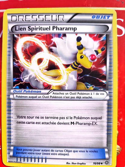 Carte Dresseur Pokémon Lien Spirituel Pharamp 70/98 – XY Origines Antiques carte pokemon
