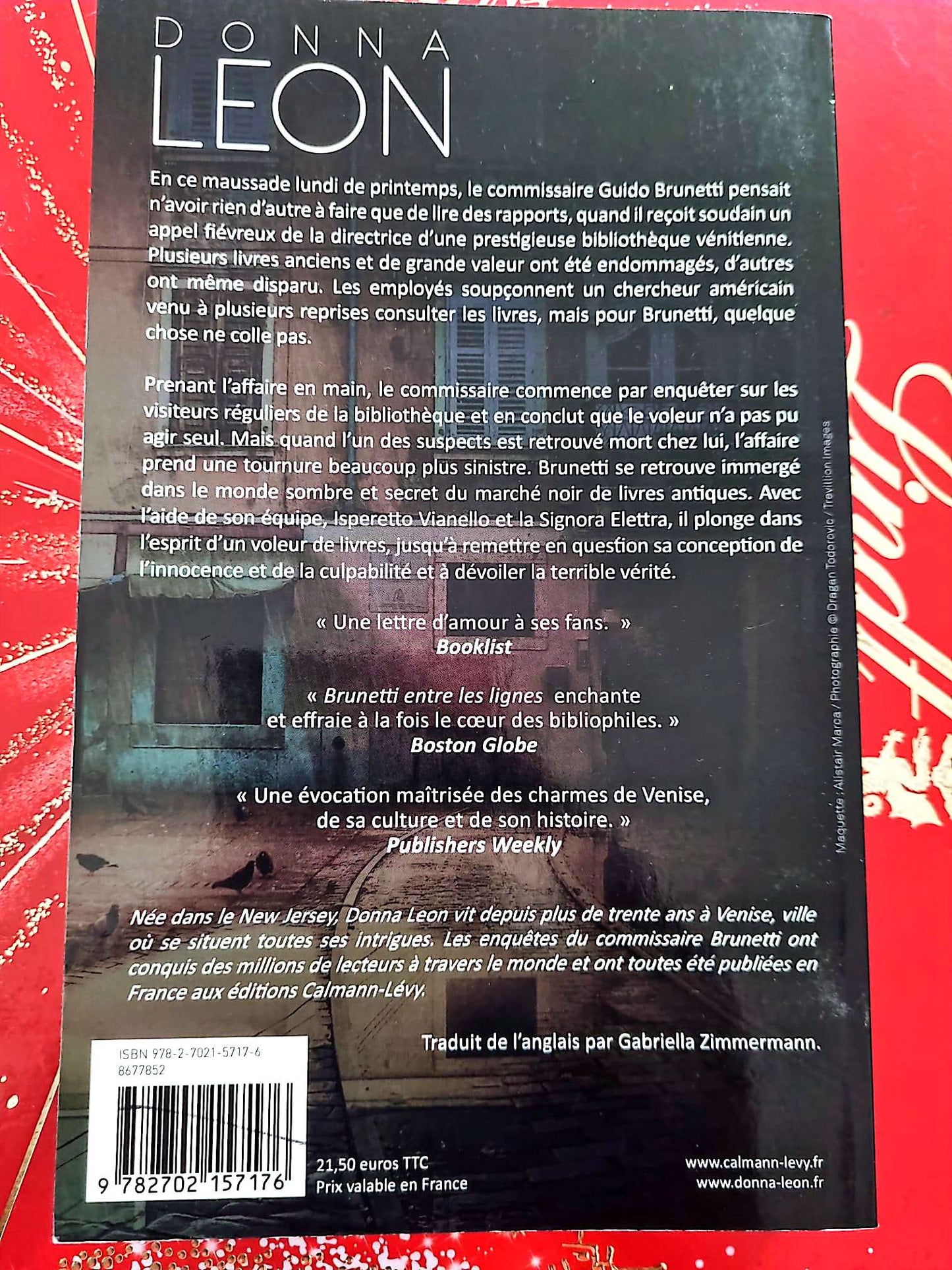 Brunetti entre les lignes – Donna Leon – Roman policier – Calmann-Lévy livre