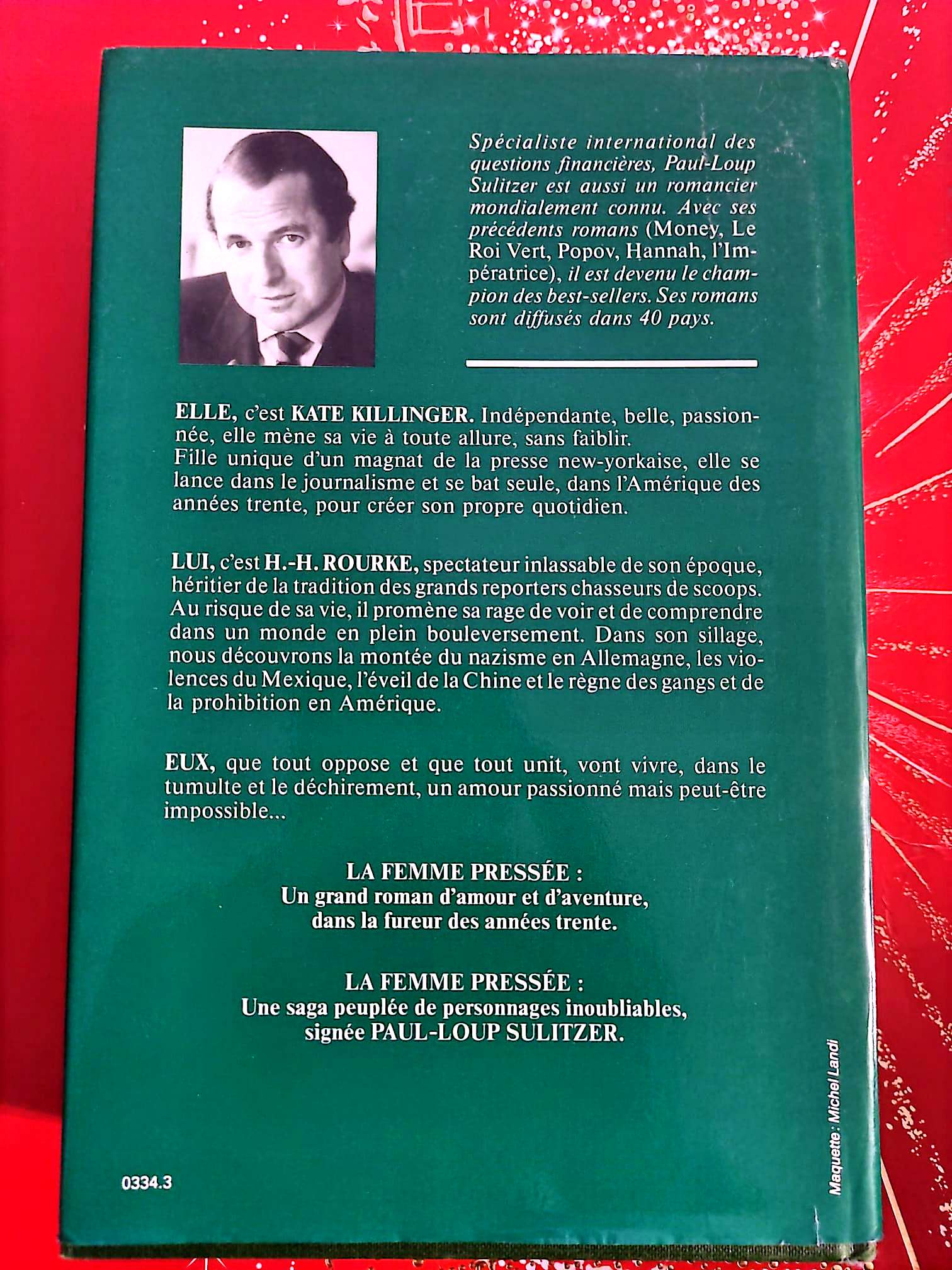 La Femme Pressée – Paul-Loup Sulitzer – Roman livre