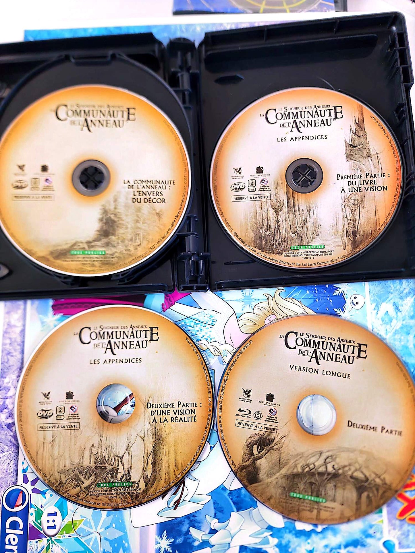 Blu-ray Le Seigneur des Anneaux La Communauté de l’Anneau Version Longue Coffret Incomplet DVD Bonus Inclus Film Fantastique HD