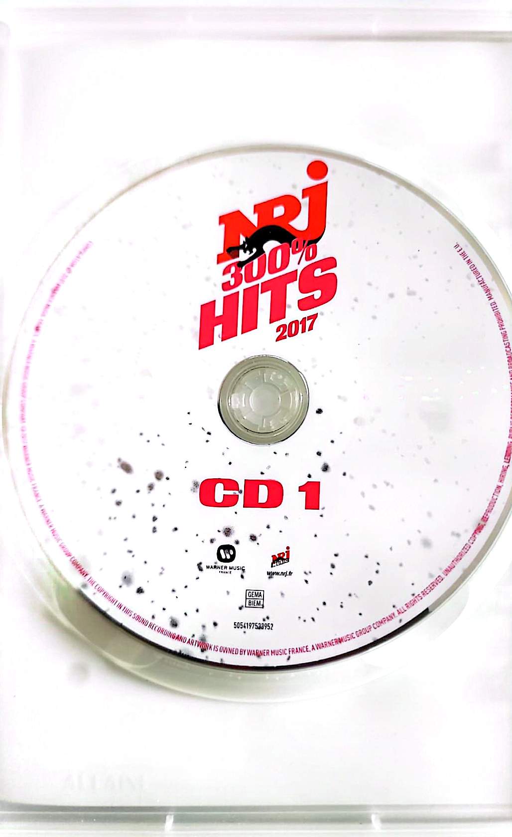 NRJ 300% Hits 2017 CD 1 Compilation Pop Dance Electro CD Audio Seul Sans Boîtier