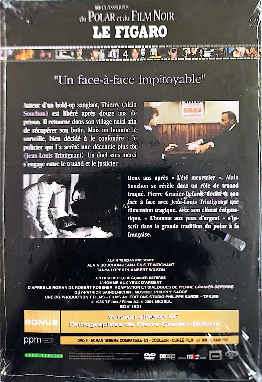 L'Homme aux Yeux d’Argent DVD Polar Film Noir Alain Souchon Jean-Louis Trintignant VF Le Figaro
