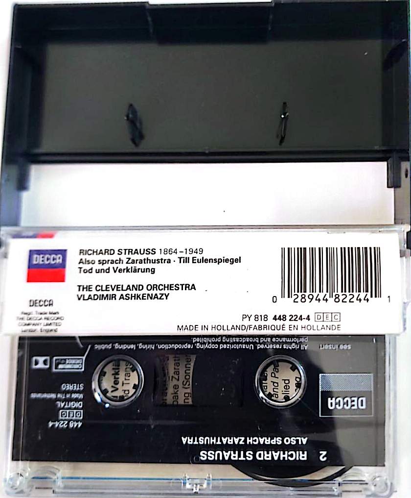 Richard Strauss – Also Sprach Zarathustra / Till Eulenspiegel / Tod und Verklärung Cassette Audio Complète Decca Vladimir Ashkenazy