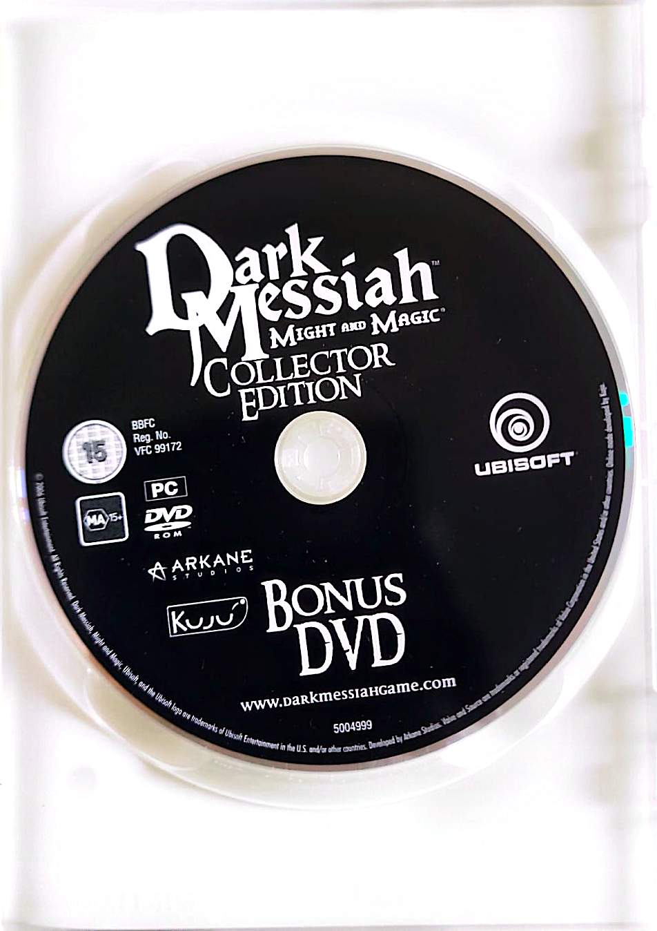 Dark Messiah Might and Magic Collector Edition Bonus DVD PC CD Seul Sans Boîtier Ubisoft