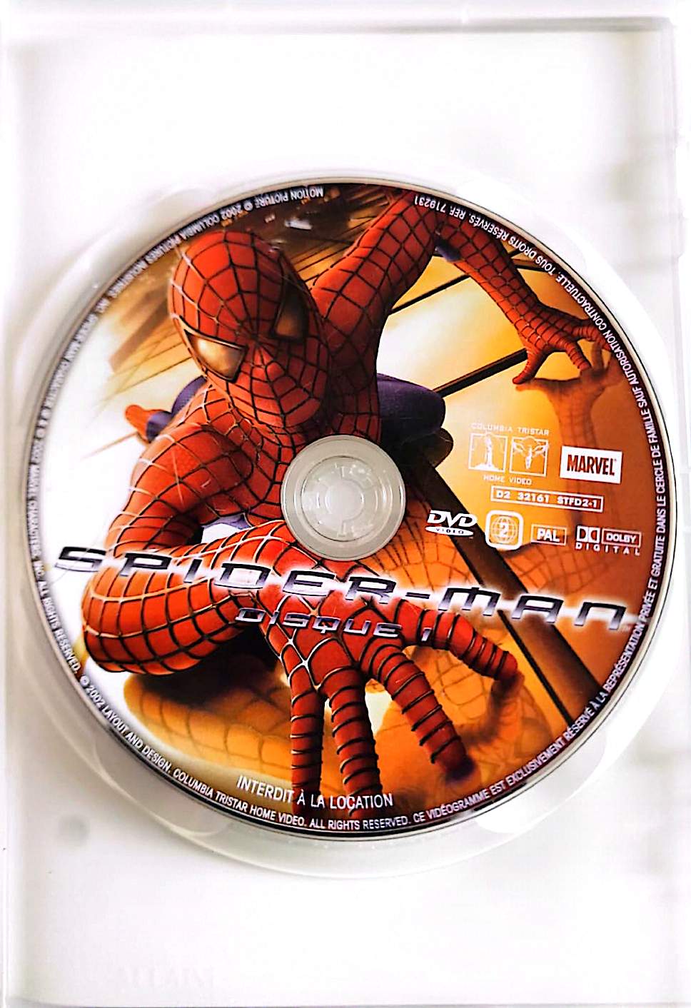 Spider-Man 2 DVD Film Action Super-Héros Marvel CD Seul Sans Boîtier