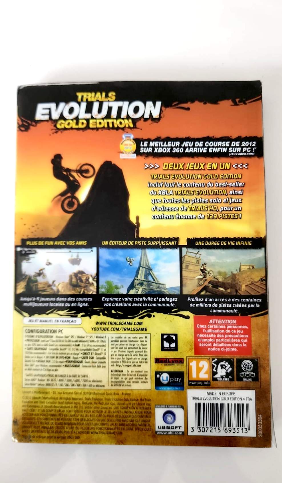 Trials Evolution Gold Edition – PC DVD-ROM – Jeu Moto Cascade – Ubisoft – Version Française
