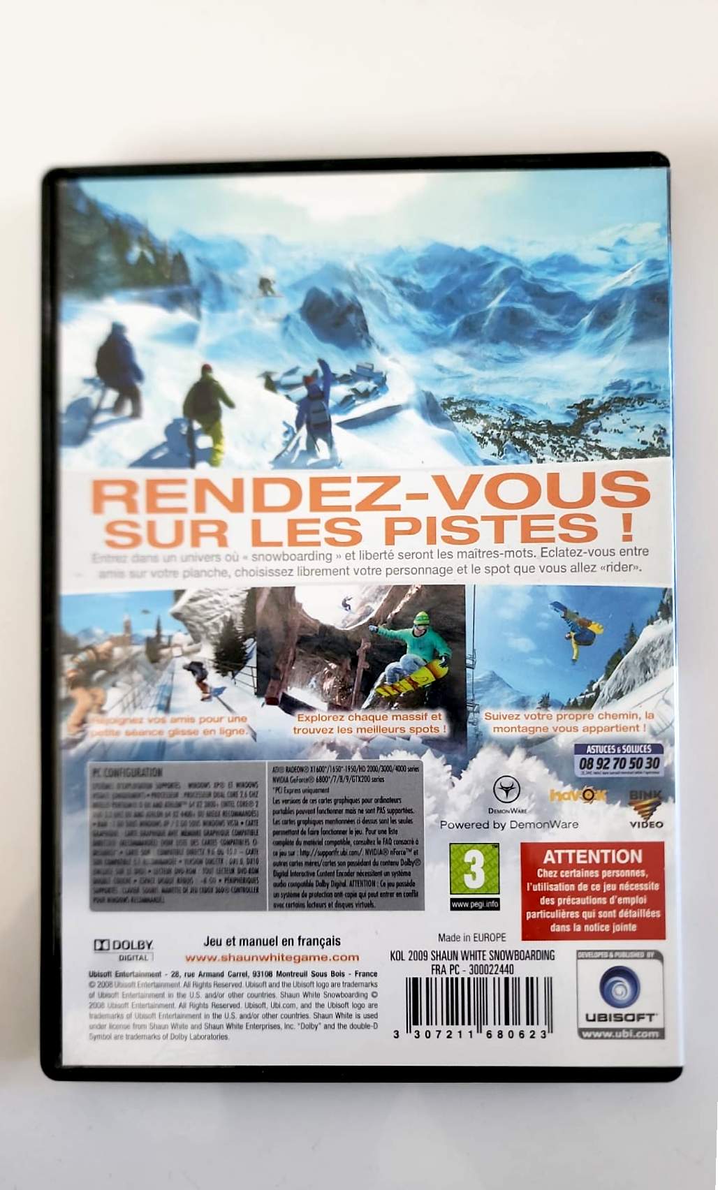 Shaun White Snowboarding Exclusive Collection – PC DVD-ROM – Ubisoft – Sports d'Hiver – Version Française