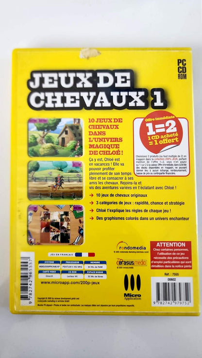 Jeux de Chevaux 1 – PC CD-ROM – 10 Mini-Jeux Équestres – Enfants – Version Française