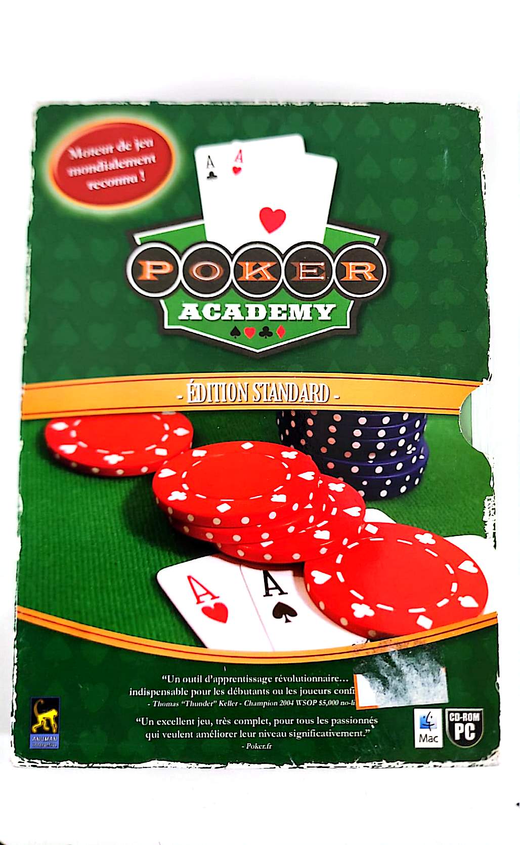 Poker Academy Édition Standard – Jeu PC CD-ROM – Logiciel Poker – Windows/Mac – Version Française