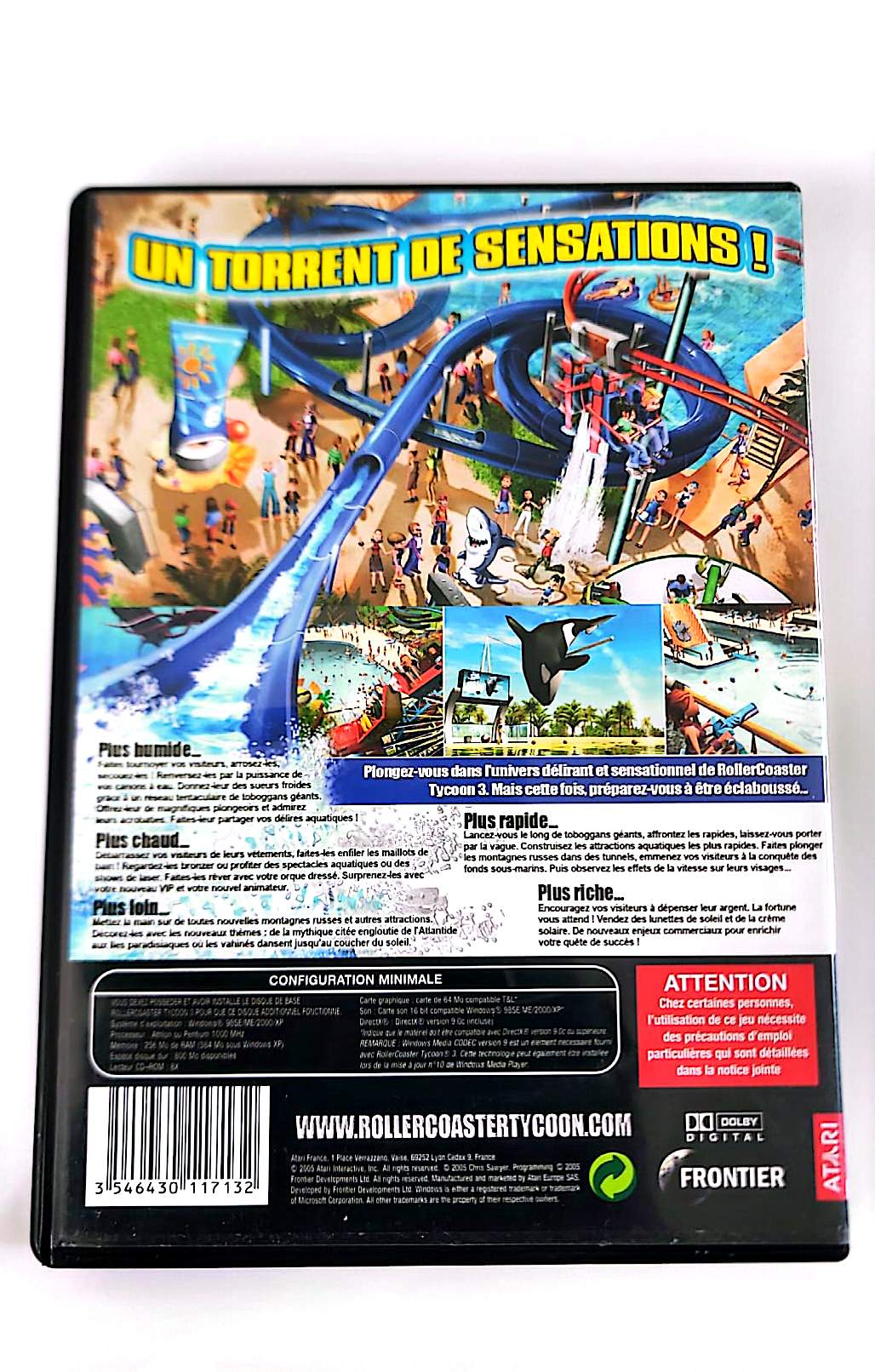 RollerCoaster Tycoon 3 : Délires Aquatiques ! – Extension PC CD-ROM – Jeu de Gestion – Version Française