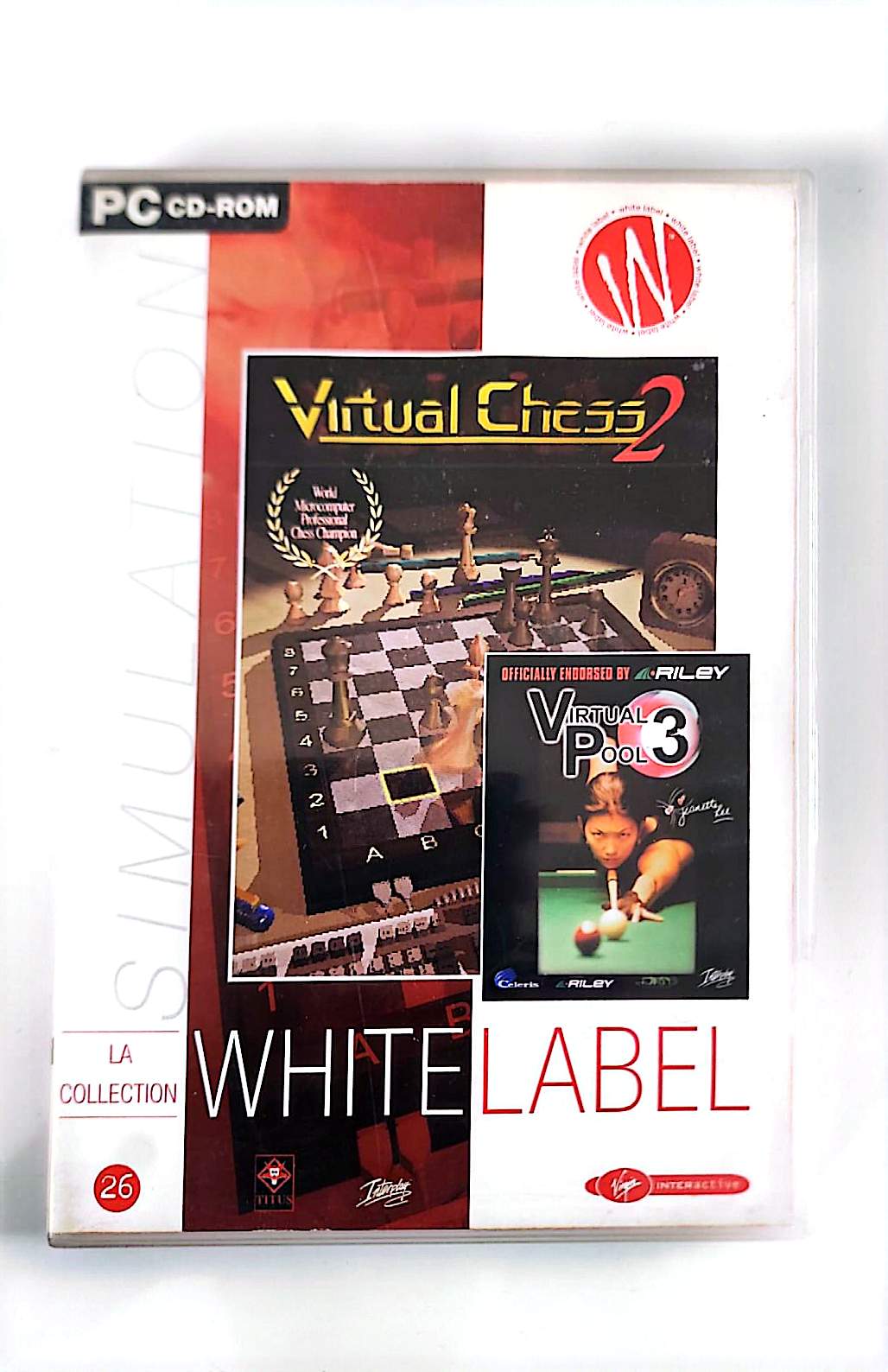 La Collection White Label N°26 – Virtual Chess 2 + Virtual Pool 3 – Jeu PC CD-ROM – Version Française