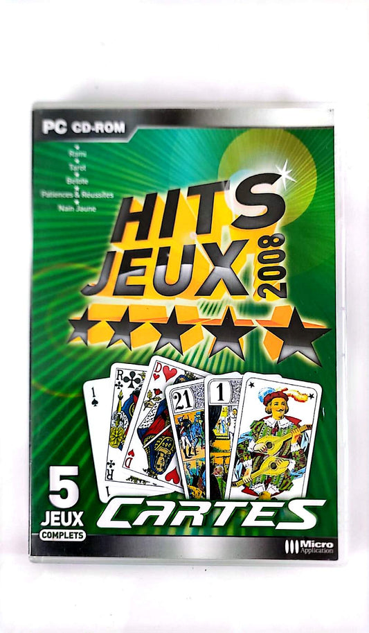 Hits Jeux 2008 Cartes – 5 Jeux PC CD-ROM | Rami, Tarot, Belote, Nain Jaune, Patiences | Français