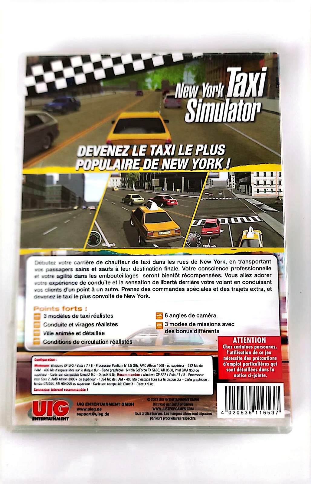 New York Taxi Simulator – Jeu PC CD-ROM – Simulation de Conduite – Version Française
