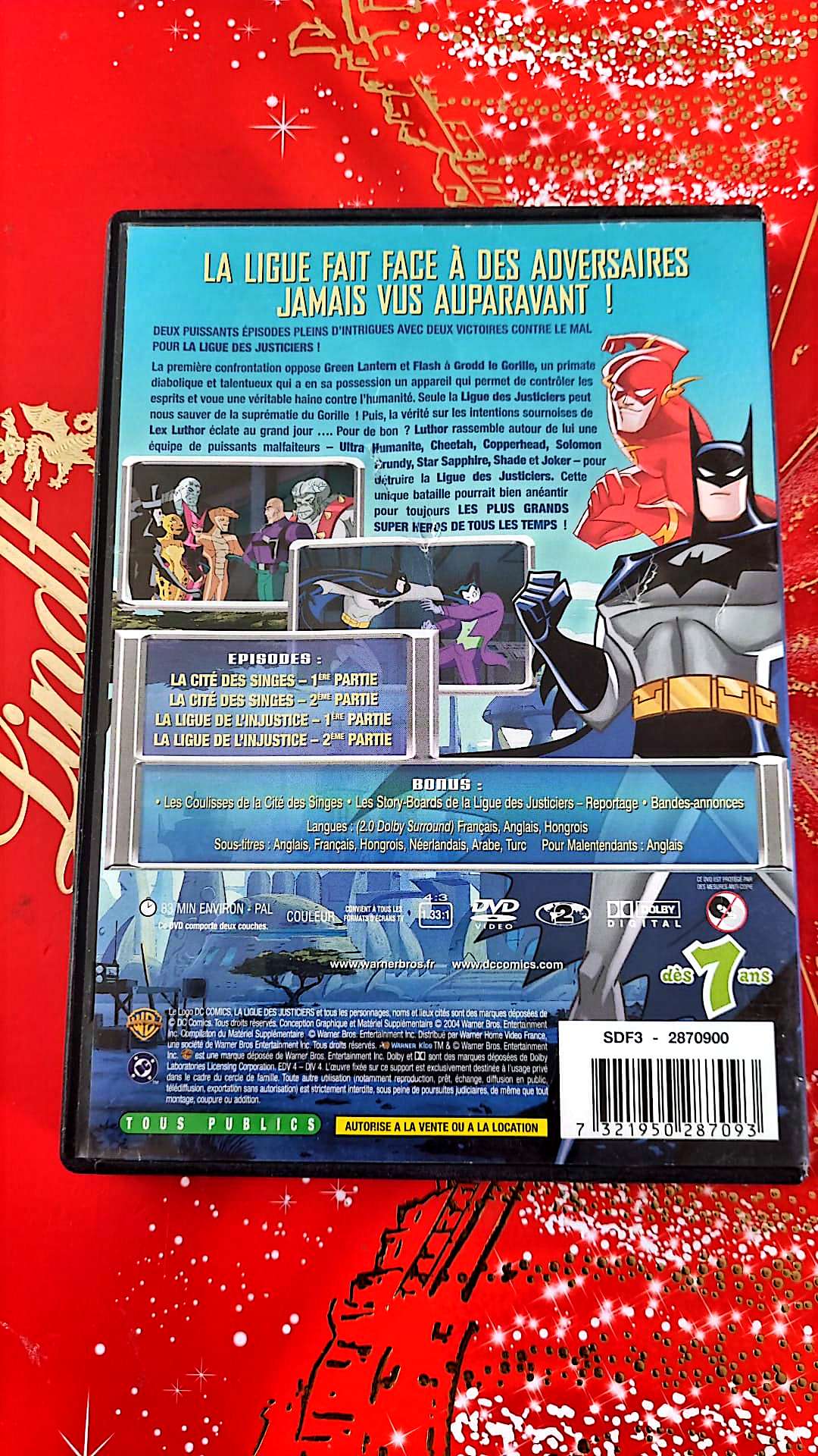 DVD : la ligue des justiciers la cité des singes