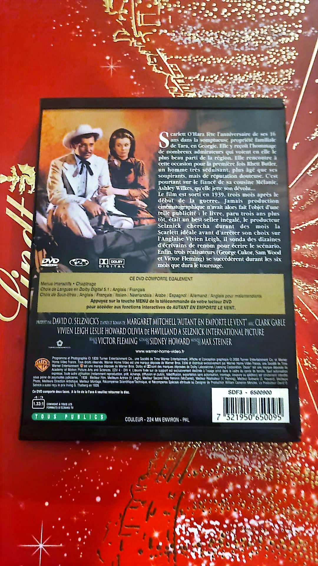 Dvd Autant En Emporte Le Vent Film Complet En Francais