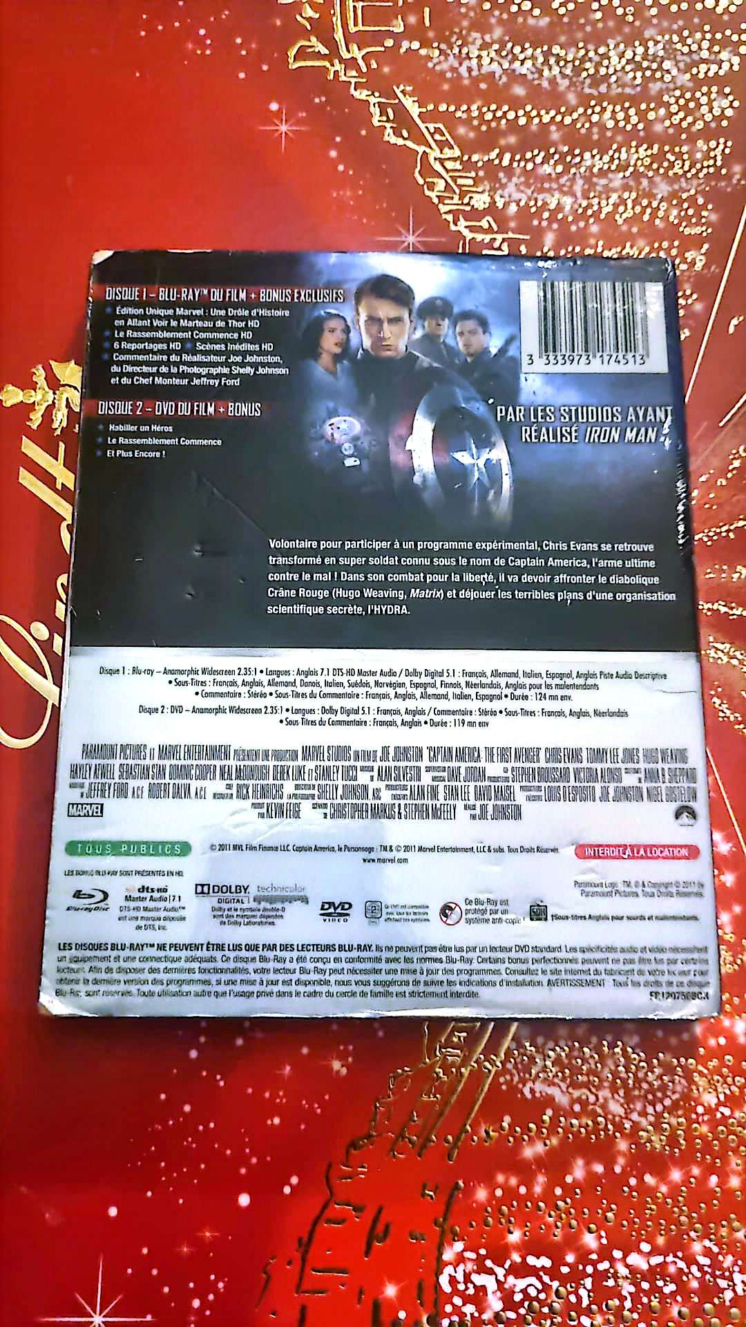 Dvd Capitaine America First Avenger Film