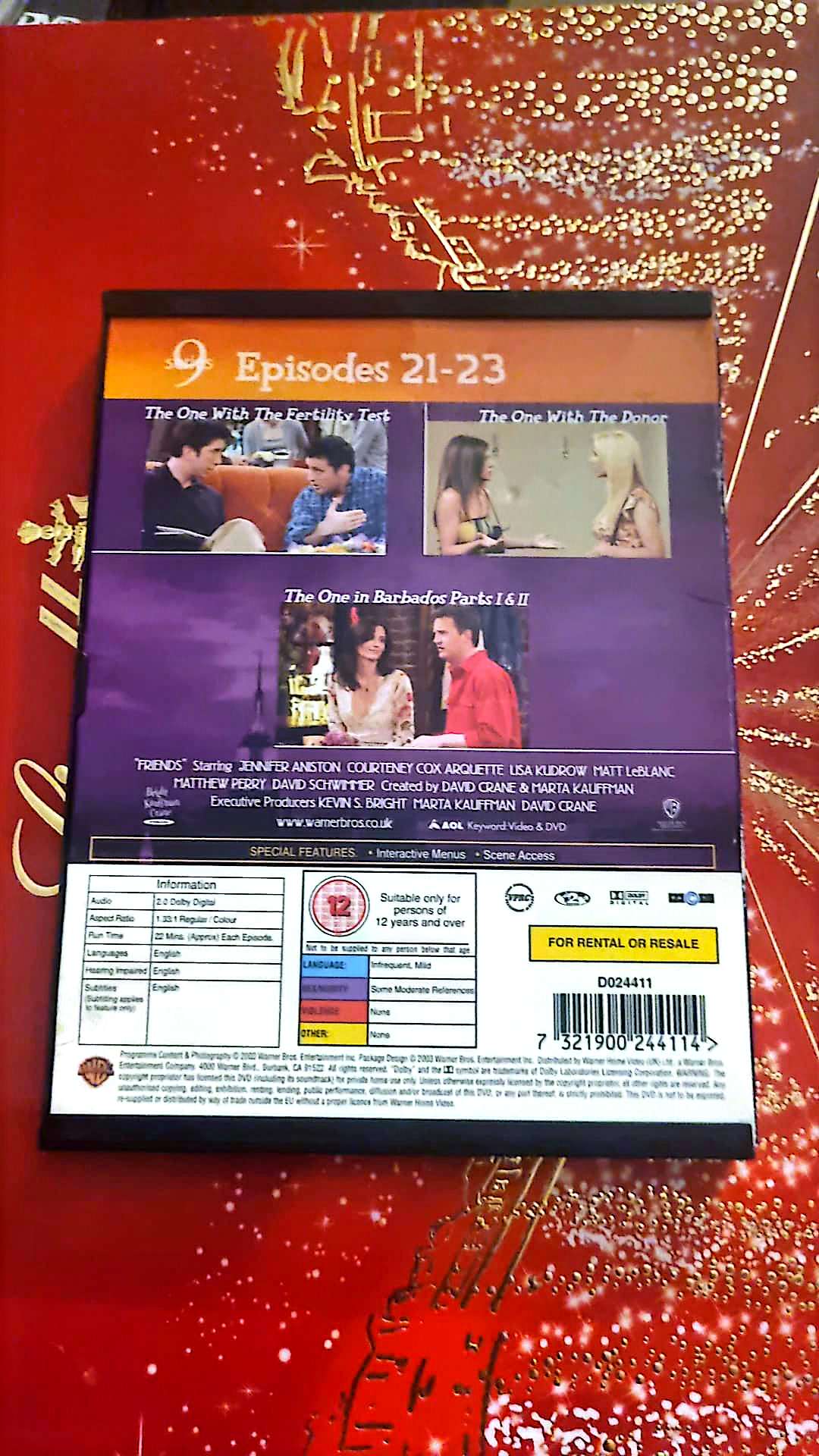Dvd Friends Season 9 Episode 21-23