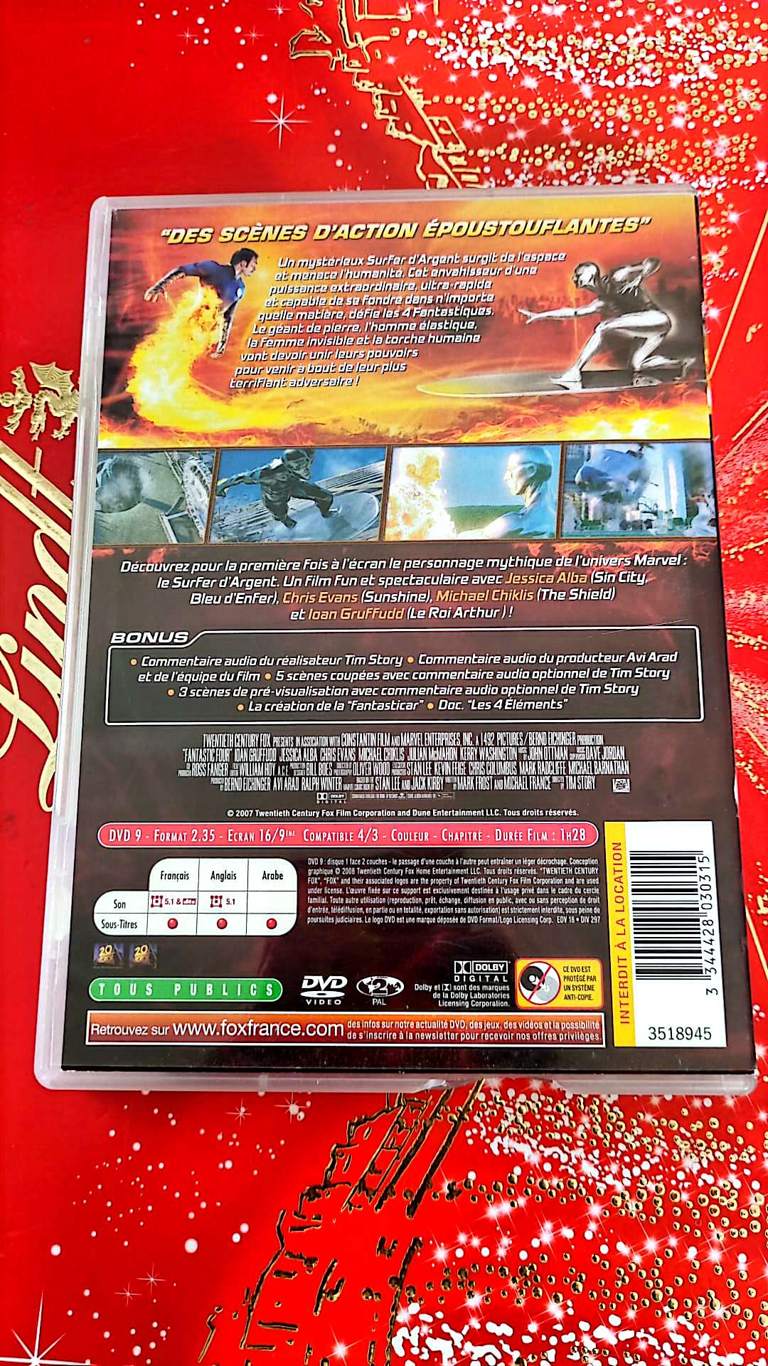 Dvd Les 4 Fantastiques Et Le Surfer D'argent Film Complet En Francais
