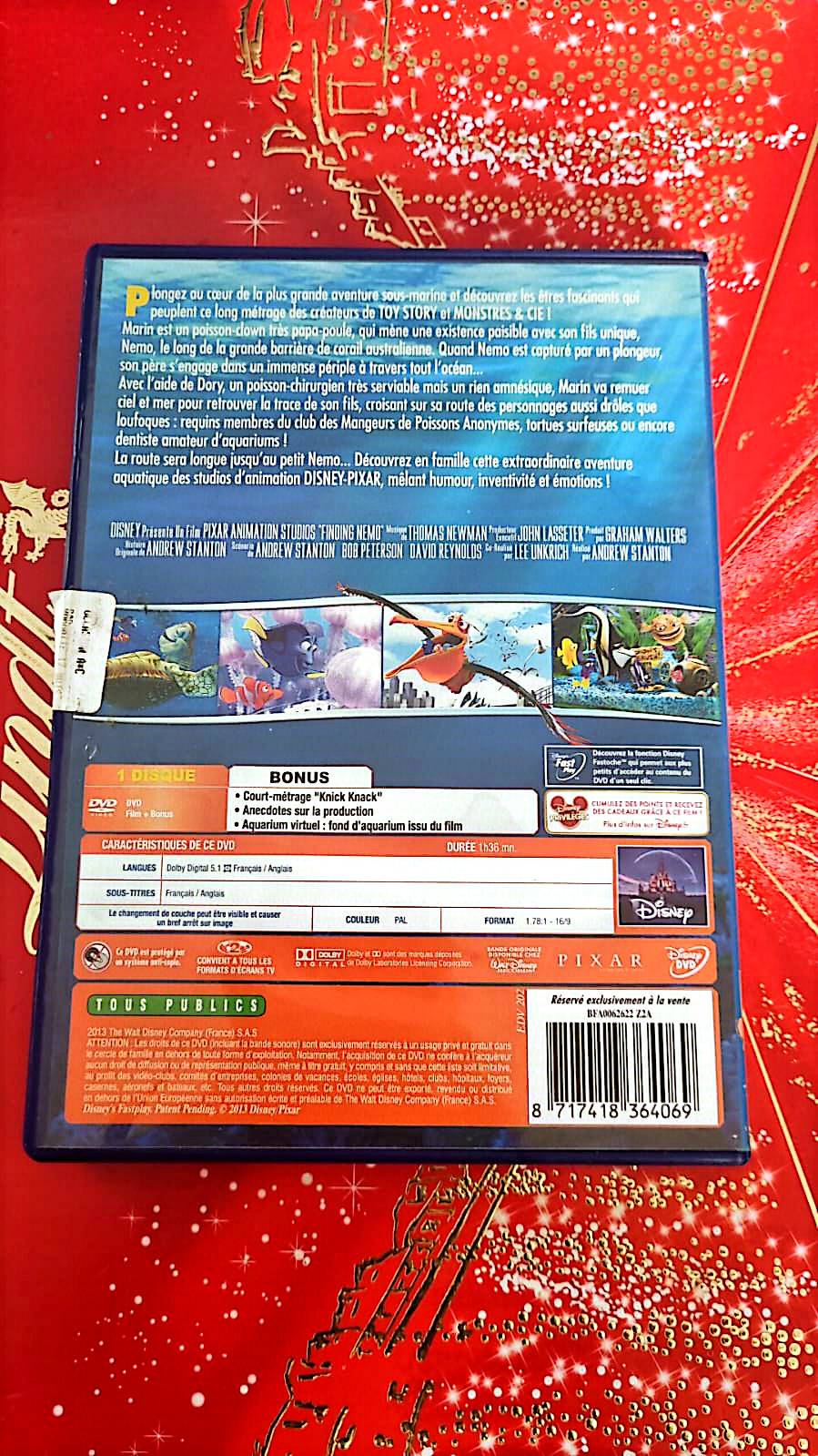 DVD LE MONDE DE NEMO