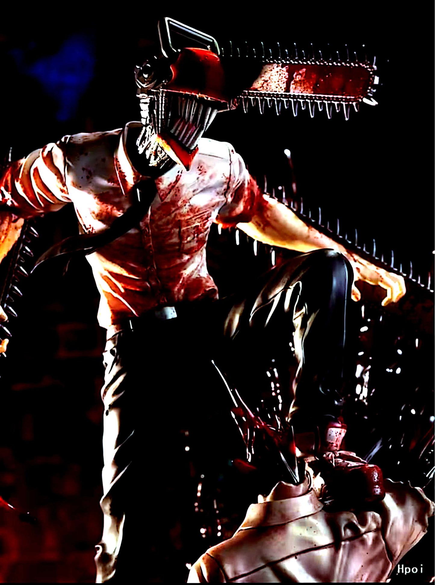 Figurine style anime – Denji « tronçonneuse » (PVC, sans boîte)