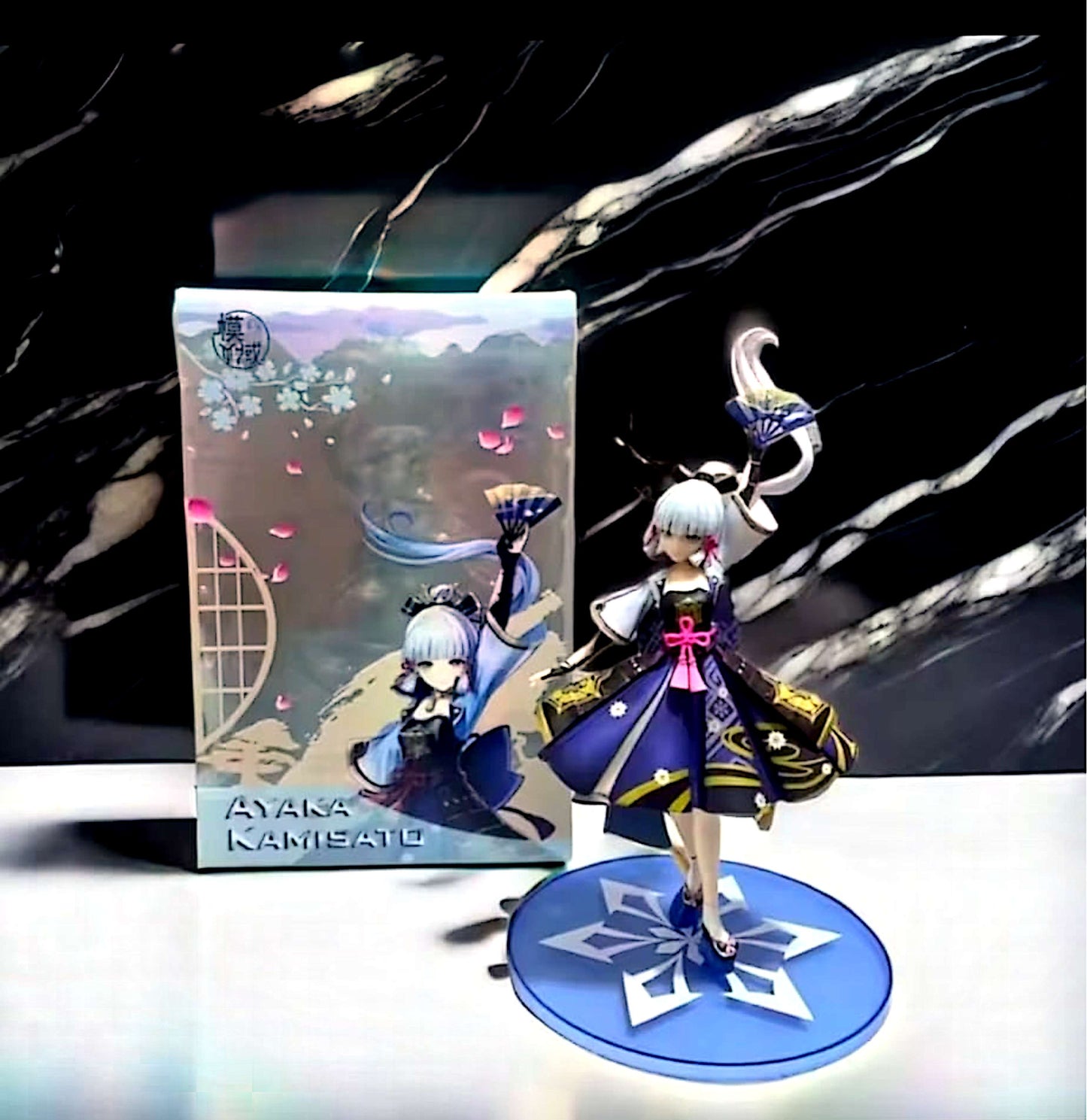 Figurine style anime – Kamisato Ayaka (avec boîte, PVC)