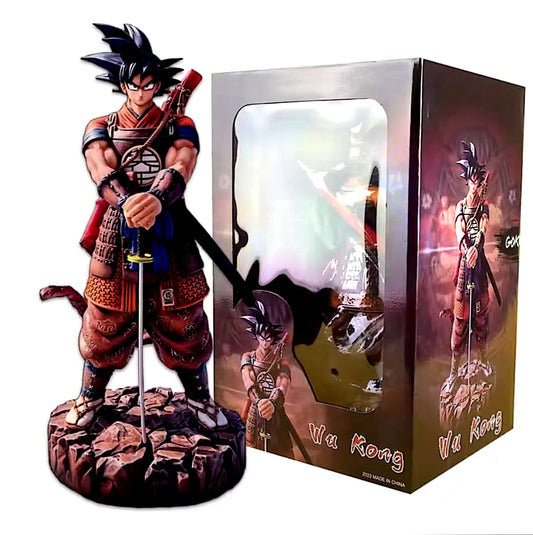 Figurine style anime – Son Goku samouraï (PVC, 18–20 cm)