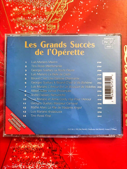 Les Grands Succès de l’Opérette – Luis Mariano, Tino Rossi, Bourvil – CD cd audio