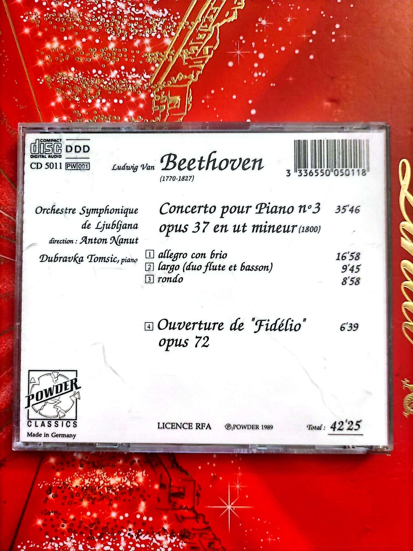 Beethoven – Concerto pour Piano n°3 – Ouverture de Fidélio – CD Classique cd audio