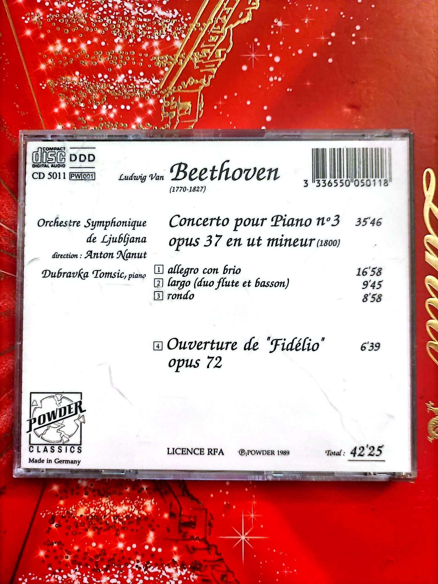 Beethoven – Concerto pour Piano n°3 – Ouverture de Fidélio – CD Classique cd audio