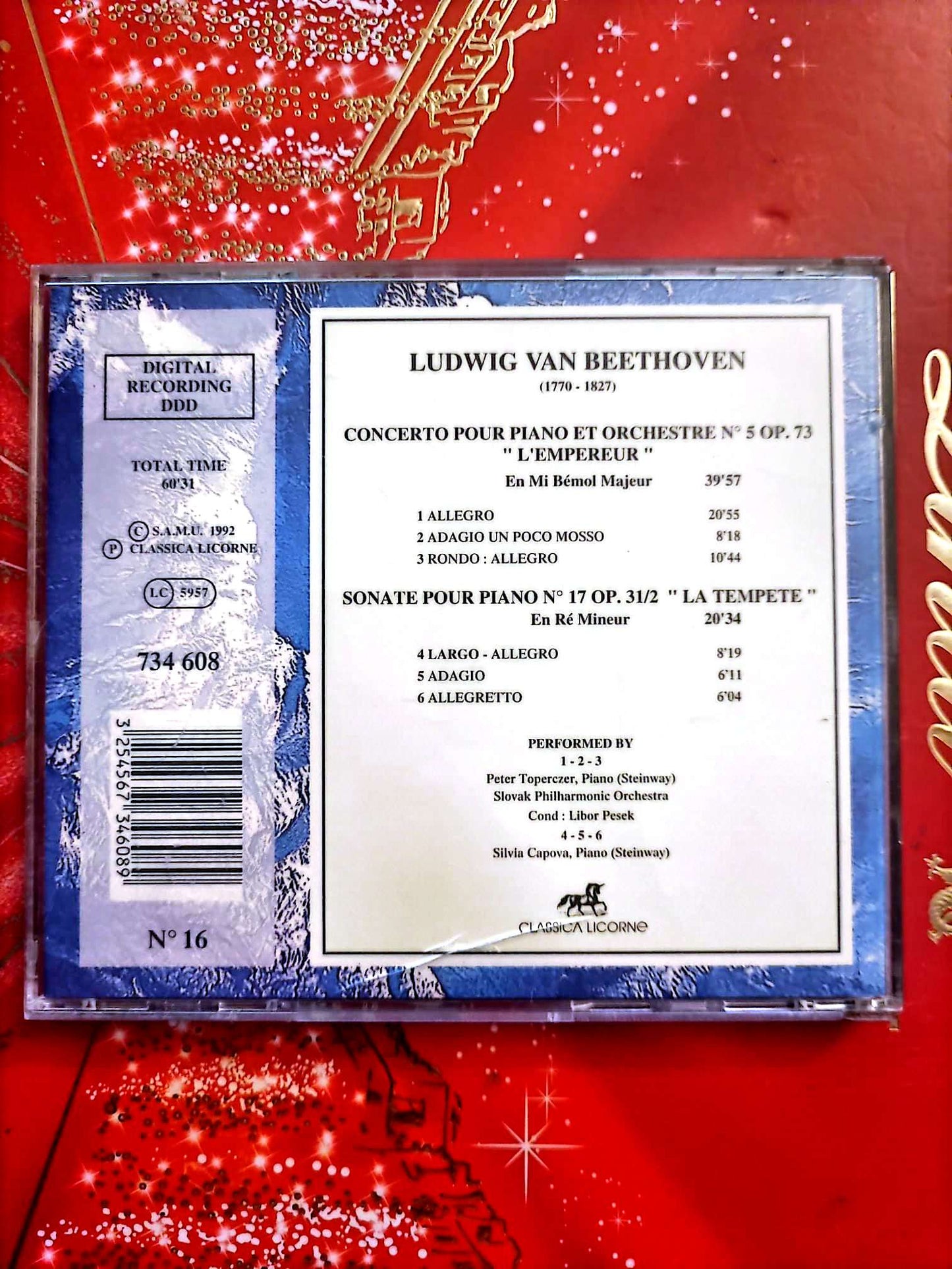 Beethoven – Concerto pour Piano n°5 “L’Empereur” & Sonate n°17 – CD Classique cd audio