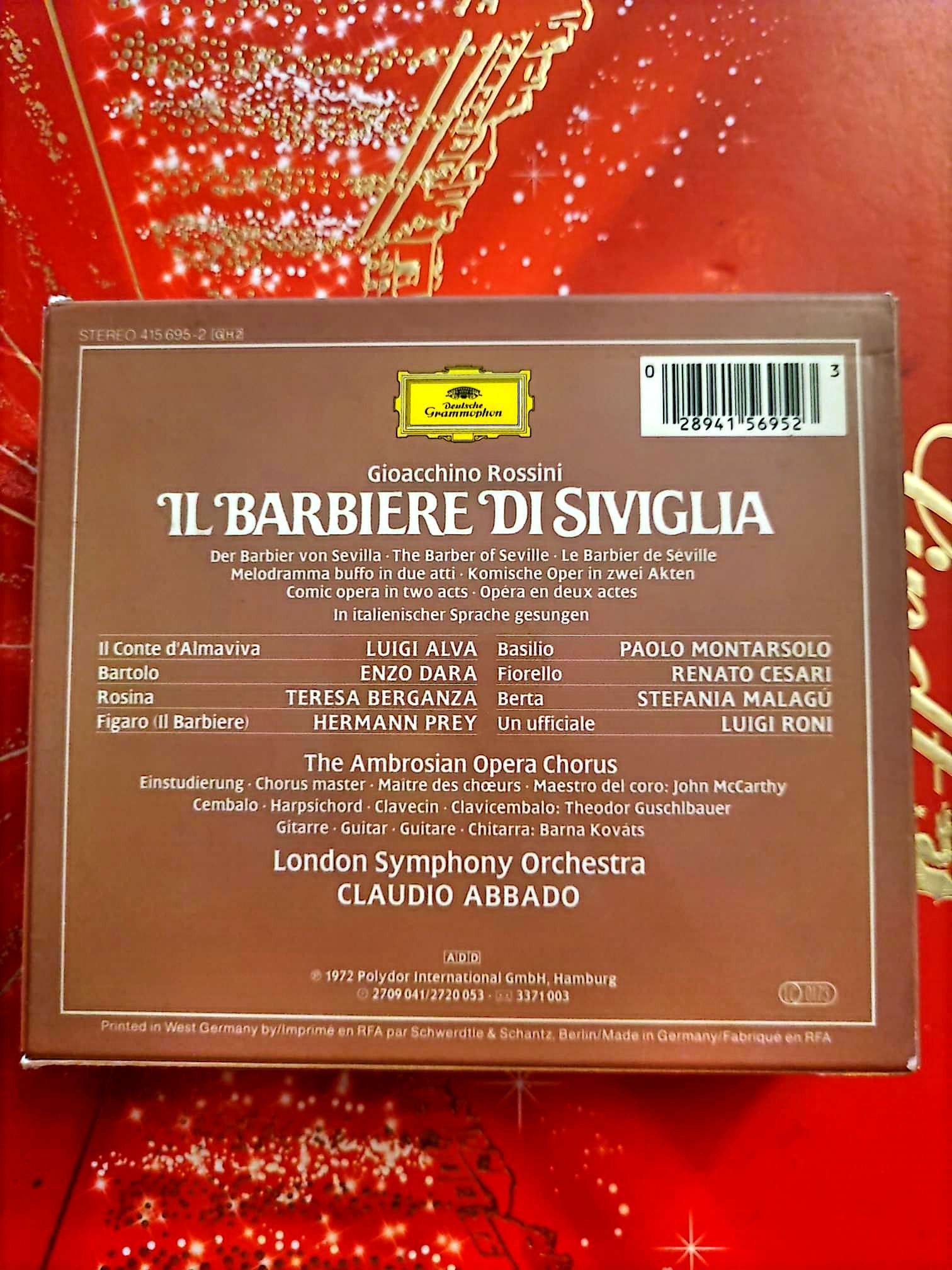 Rossini – Il Barbiere di Siviglia – Abbado – Deutsche Grammophon – CD Opéra cd audio