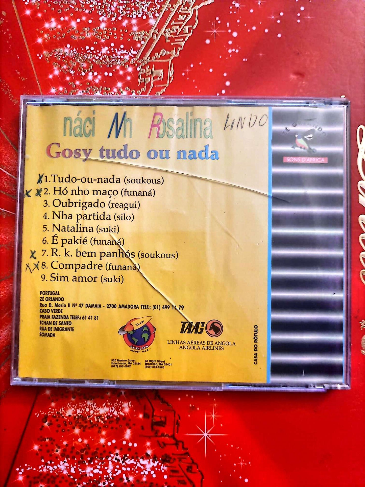 Náci Mh Rosalina – Gosy Tudo ou Nada – Musique Cap-Verdienne – CD Album cd audio