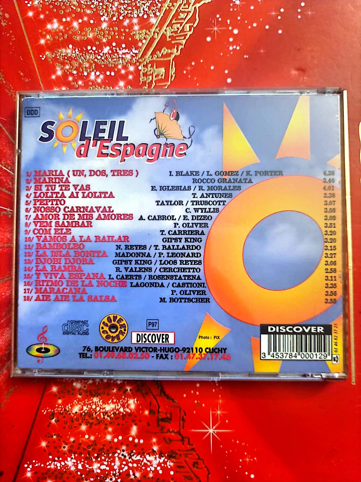 Soleil d’Espagne – Maria (Un, Dos, Tres) – Compilation Latino – CD cd audio