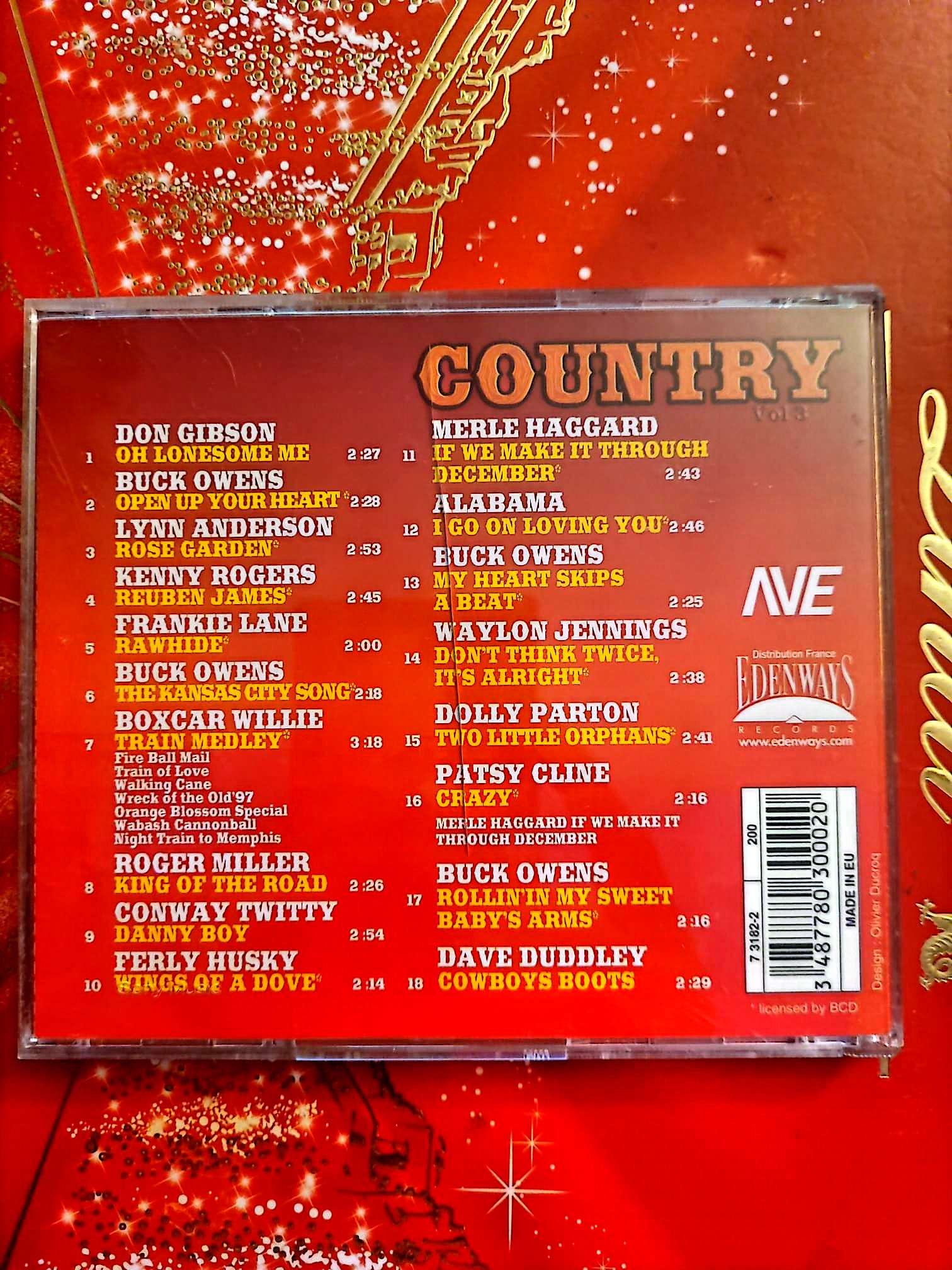 Country Vol. 3 – Gibson, Owens, Rogers, Parton – Compilation CD cd audio