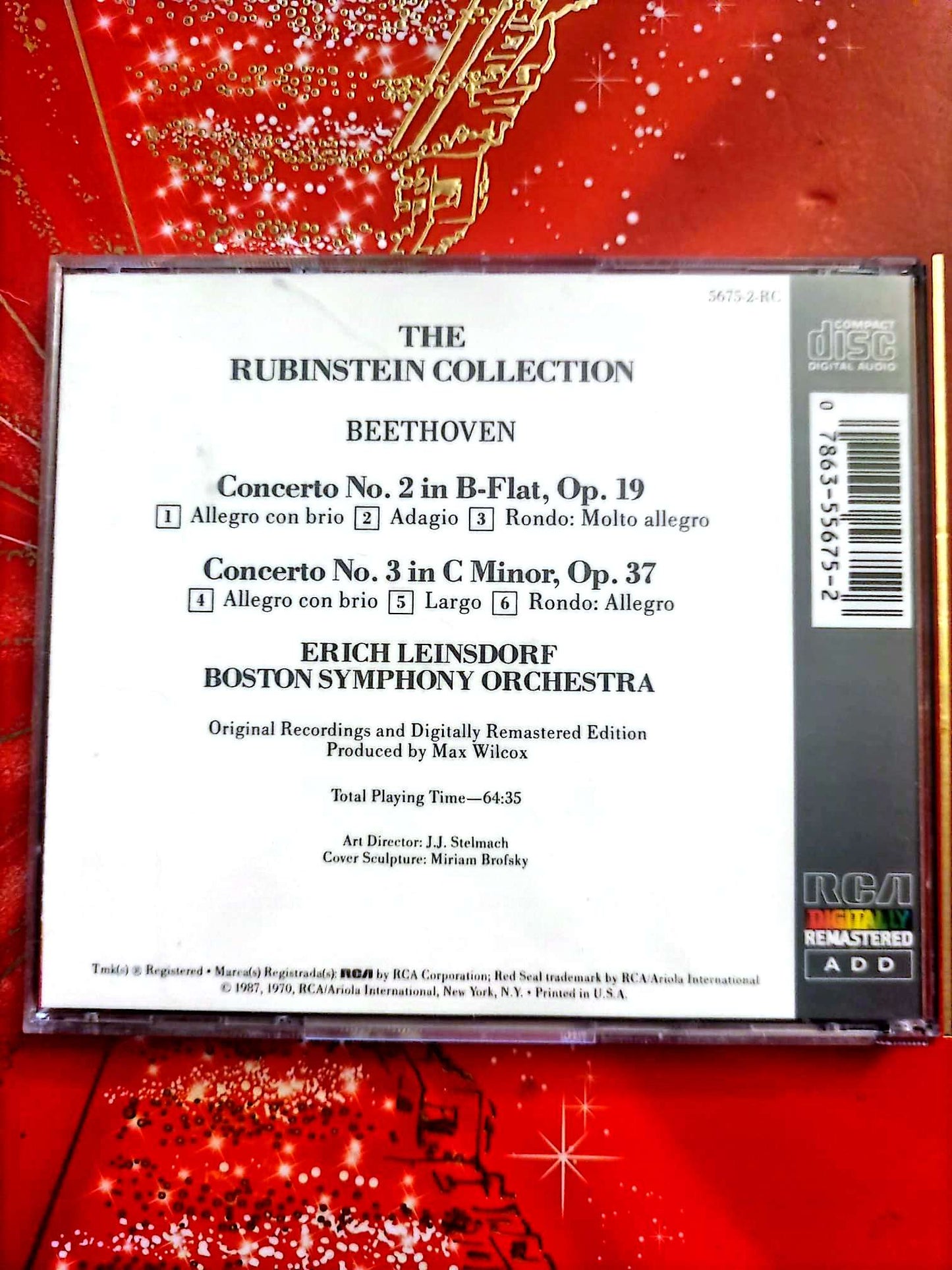 The Rubinstein Collection – Beethoven Concertos n°2 & n°3 – Leinsdorf cd audio