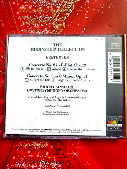 The Rubinstein Collection – Beethoven Concertos n°2 & n°3 – Leinsdorf cd audio