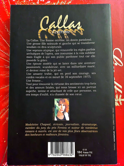Callas l’extrême – Madeleine Chapsal – Biographie livre