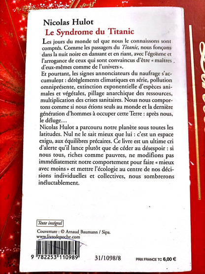 Le Syndrome du Titanic – Nicolas Hulot – Livre poche – Essai écologique livre