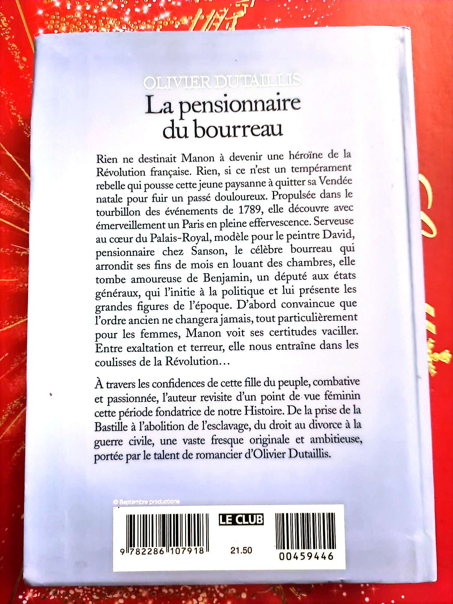 La Pensionnaire du bourreau – Olivier Dutaillis – Roman historique livre