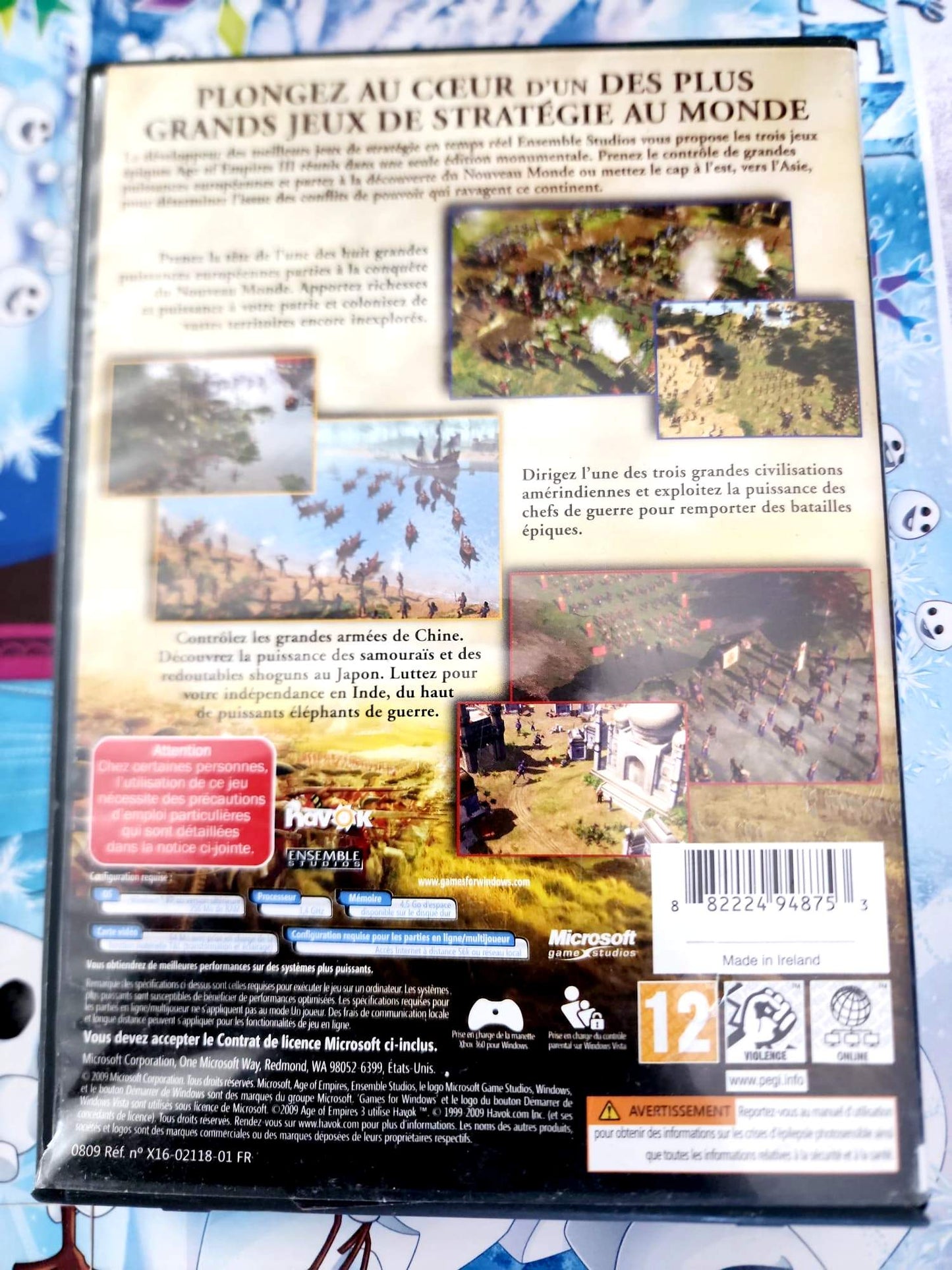 Jeu PC Age of Empires III Édition Complète FR Windows + Extensions Codes Utilisés Non Jouable (Pour Collection)