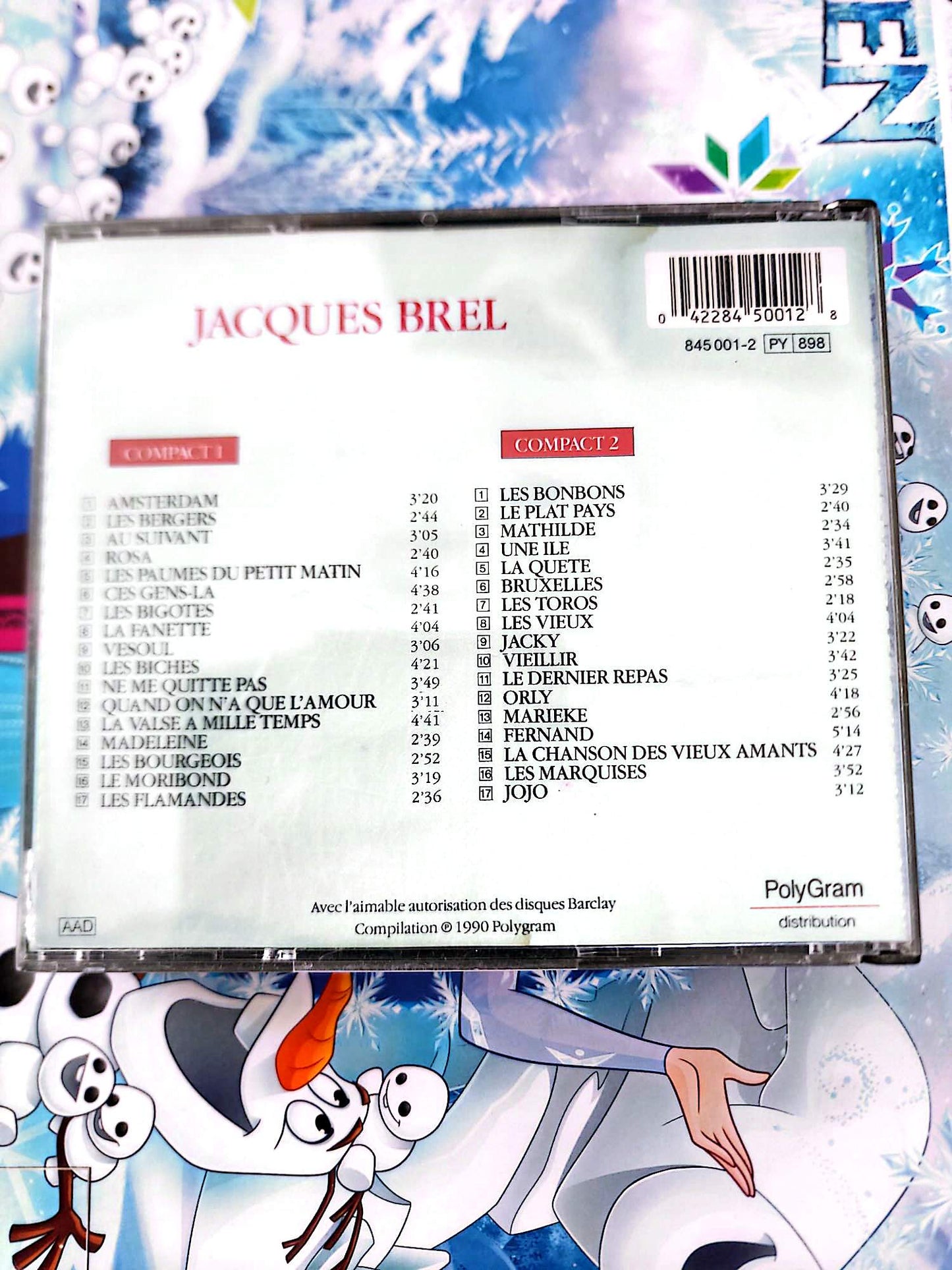 CD Jacques Brel Versions Originales Coffret 2 CD Incomplet Chanson Française Amsterdam Ne Me Quitte Pas