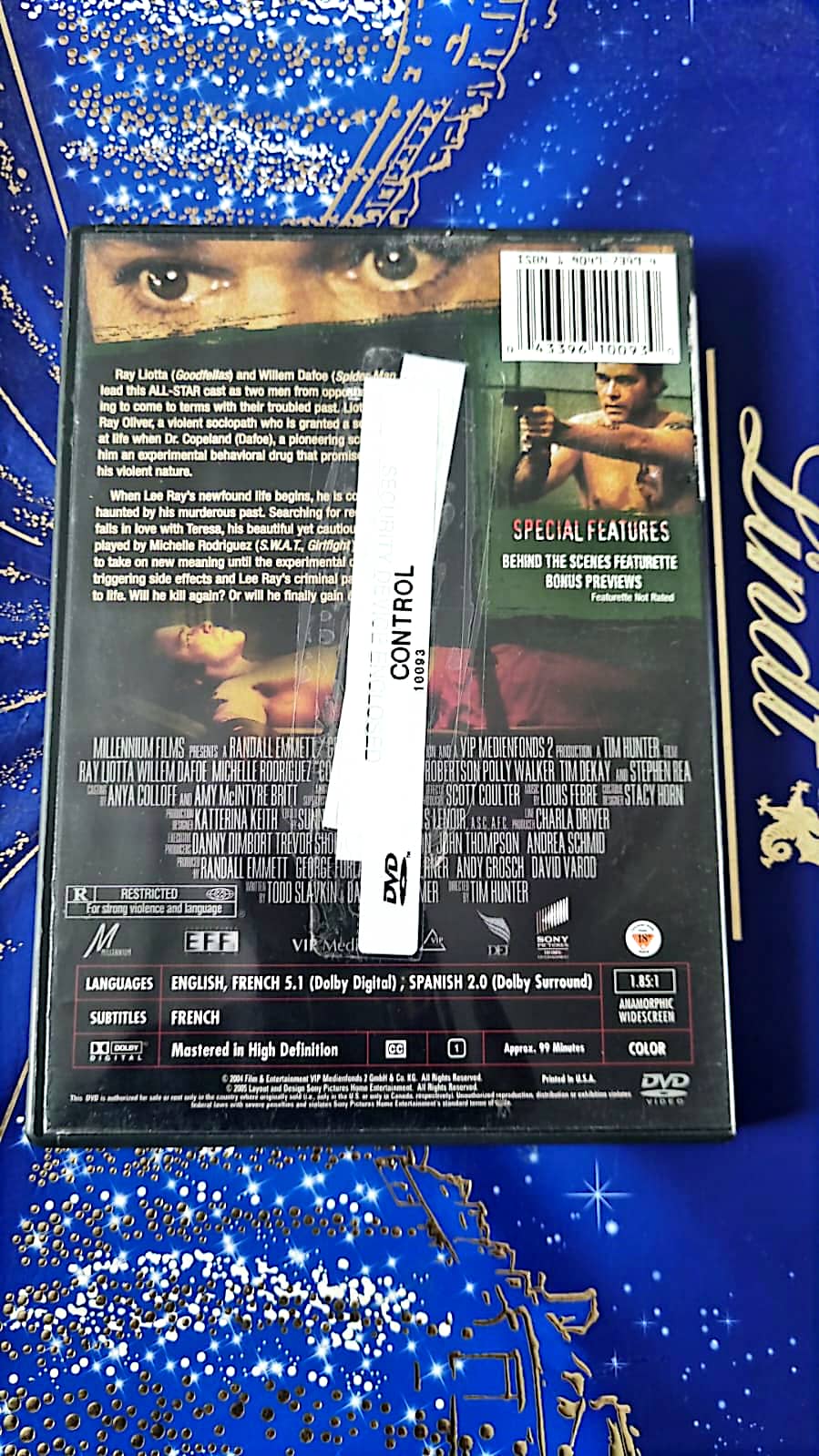 DVD ray liotta Willem Dafoe Michelle Rodriguez Control