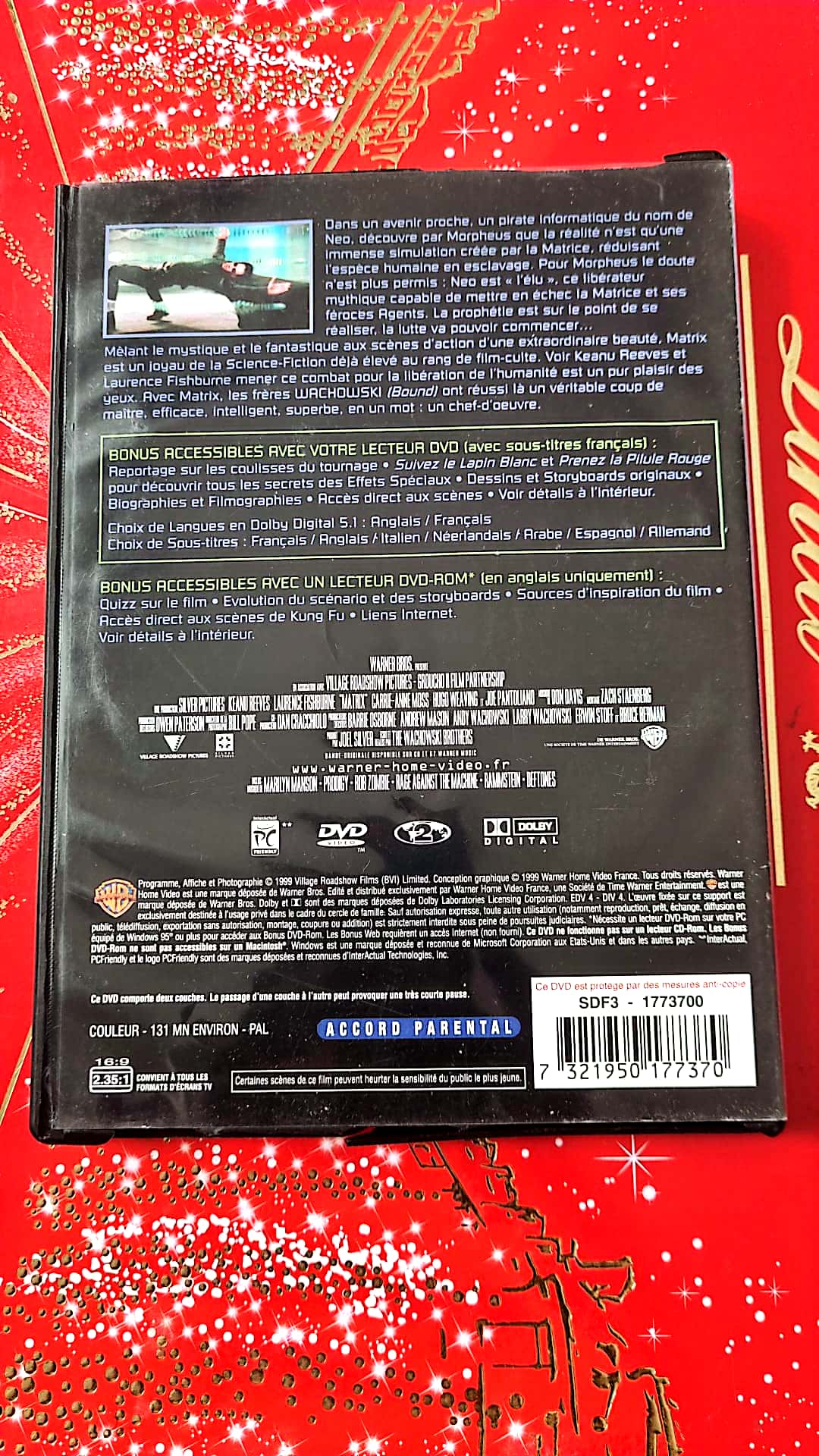 DVD Keanu Reeves Laurence Fishburne Matrix croire à l'incroyable