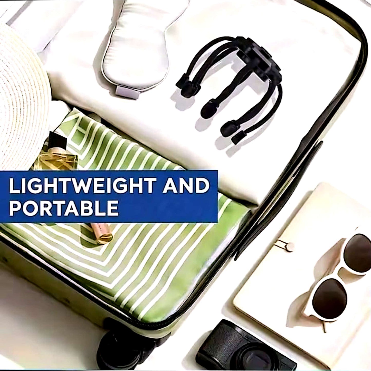 Masseur électrique de tête sans fil – 8 points de massage, 3 modes, noir